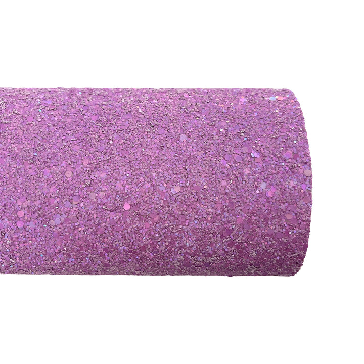 Paillettes chunky violet clair| Disponible en rouleaux | Cuir pailleté violet