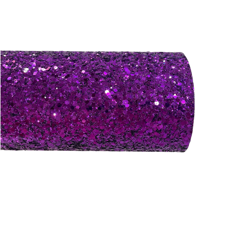Purple Sparkle Chunky Glitter Leather