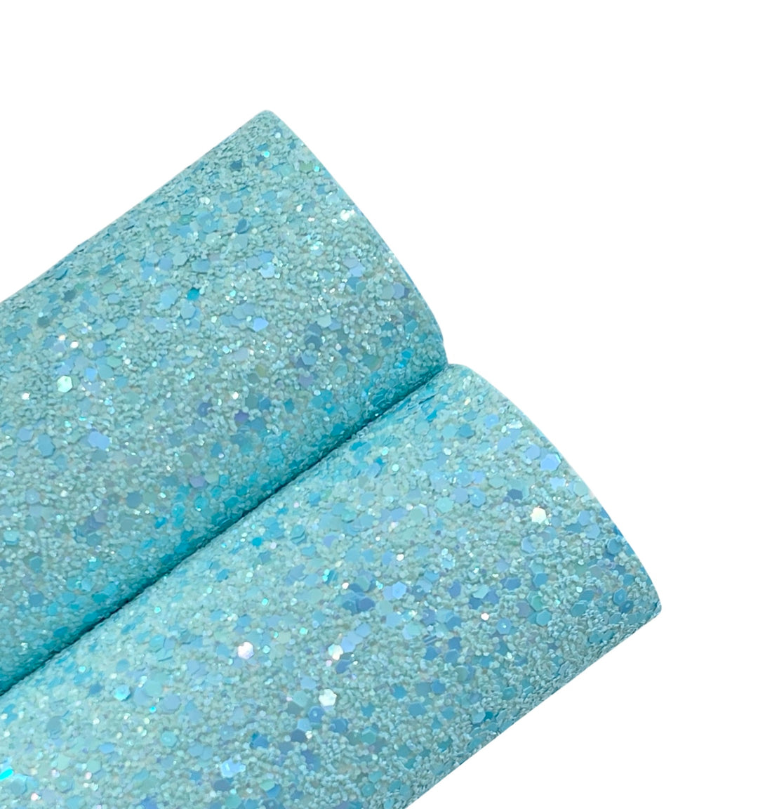 Beach Party Chunky Glitter Leather | Available in rolls | Blue Glitter Leather