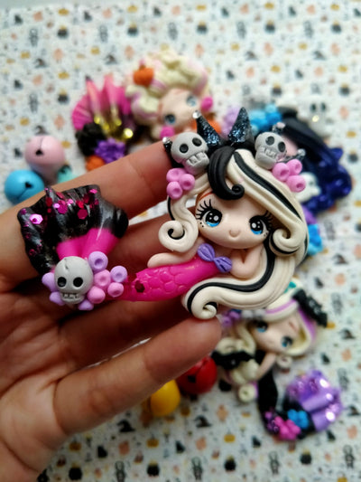 NEW Halloween Mermaid Bow Clays -  5 to choose from ~ New Maker
