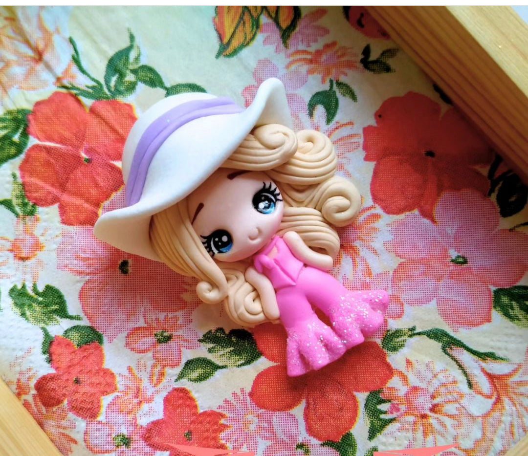 NEW Pink Cowgirl Bow Clay ~ New Maker