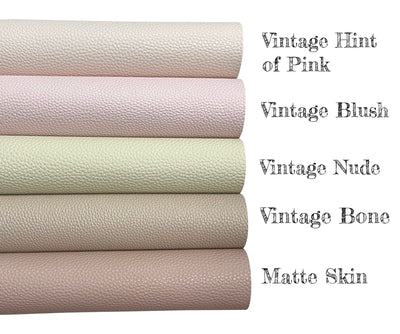 Vintage Nude Beige Faux Leatherette Sheet