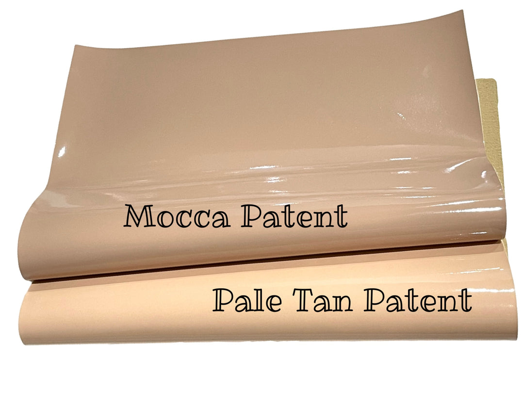 Pale Tan Patent Leatherette