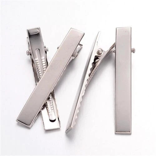 57mm Alligator Clips - Silver Professional Strength