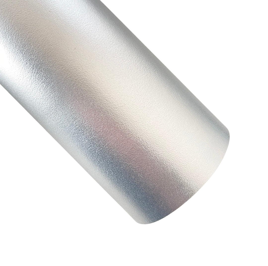 Smooth Silver Faux Leather 1.2mm fabric A4