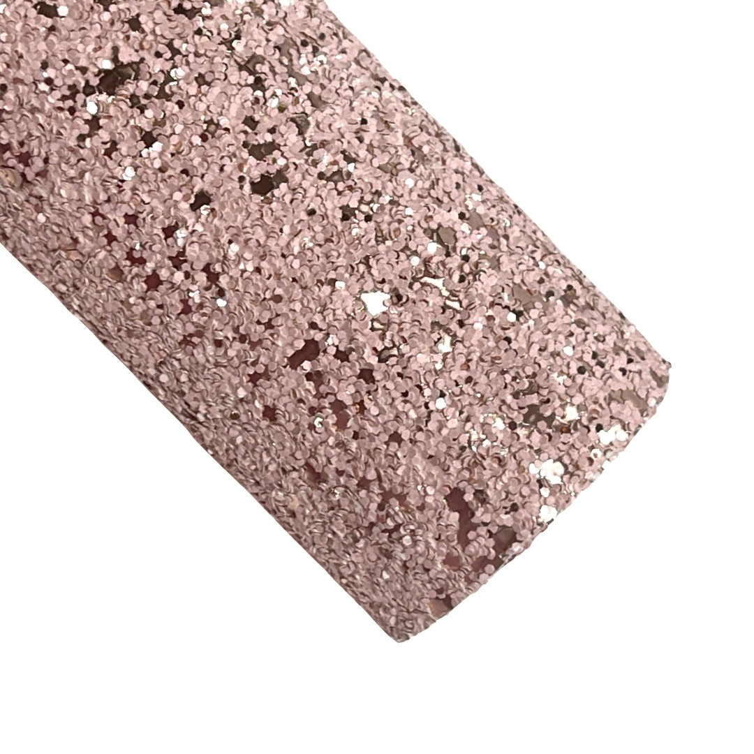Pale Pink Matte Rose Gold Sparkle Chunky Glitter