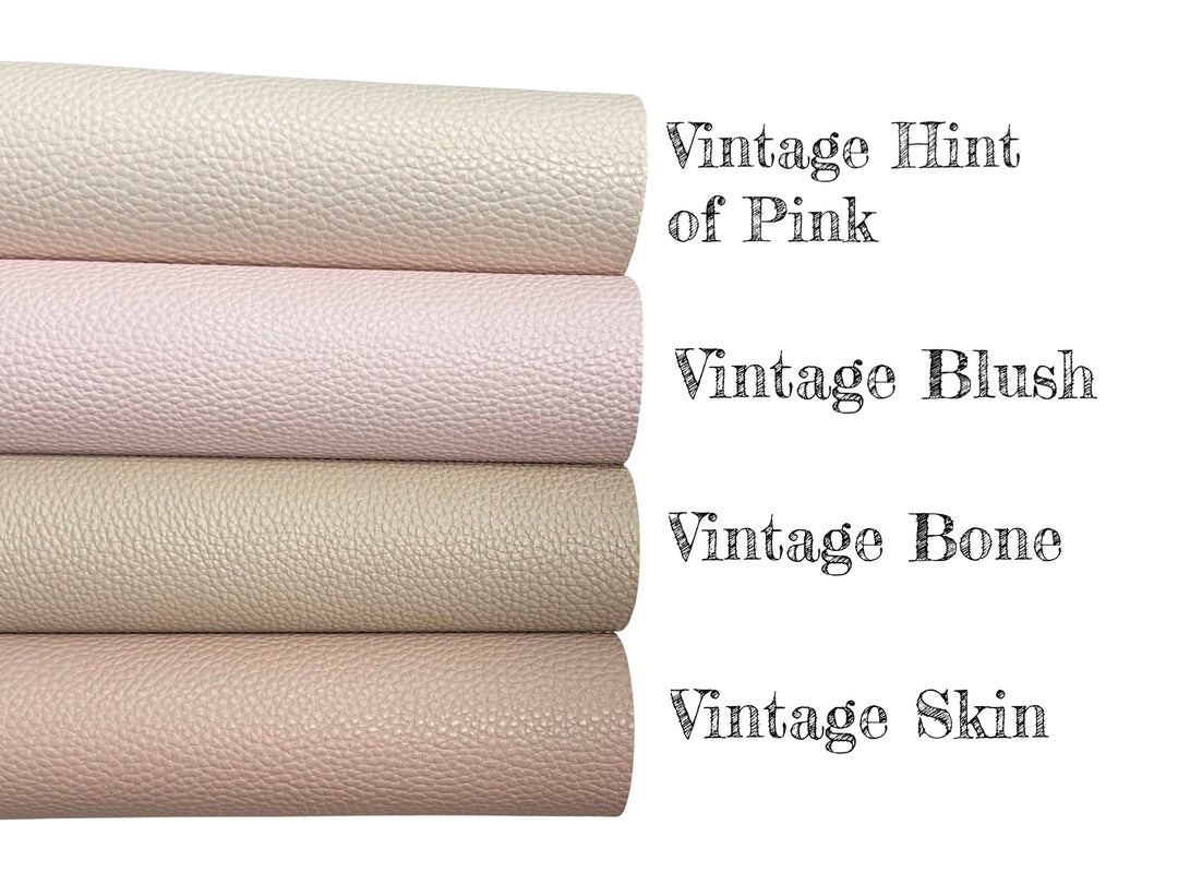 Vintage Blush Pink Faux Leatherette
