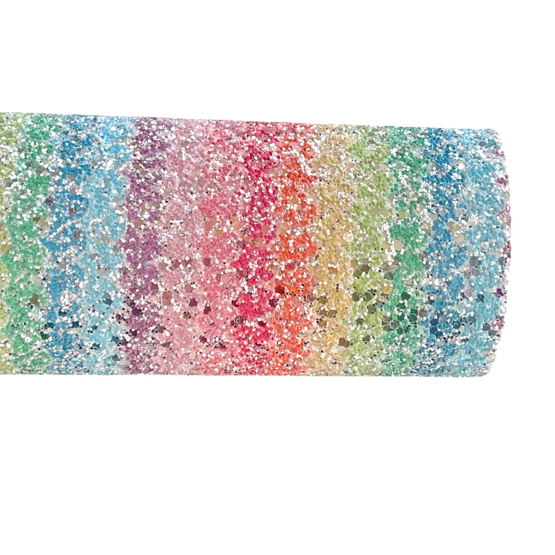 Luxe Rainbow Stripes Perle Perle Chunky Glitter