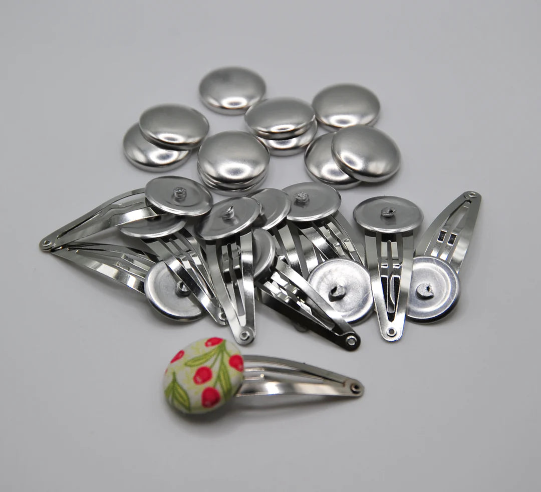 Jackobindi’s Attached Button + Silver Snap Clip - Australian Made in Melbourne - 23mm or 28mm