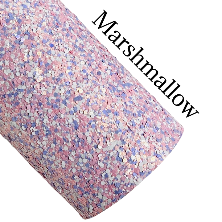 Marshmallow Chunky Glitter Leatherette