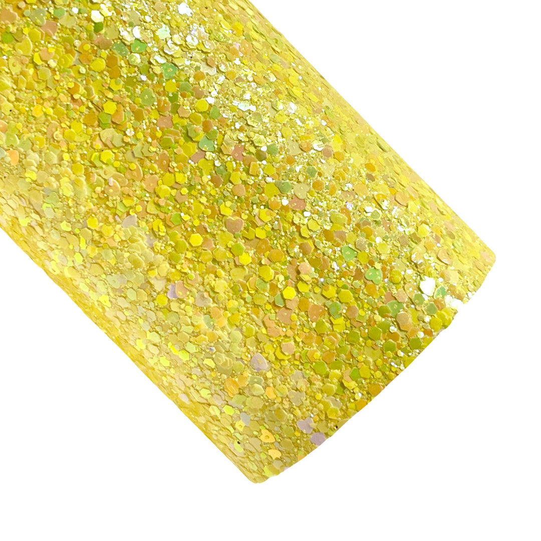Yellow Heartbreaker Chunky Glitter Leather - Limited
