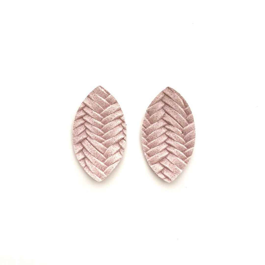 Pre Order Rose Pink Fishtail Weave Braided Genuine Leather Sheet for Earrings