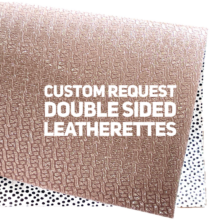 Rose Gold Weave Embossed Leatherette
