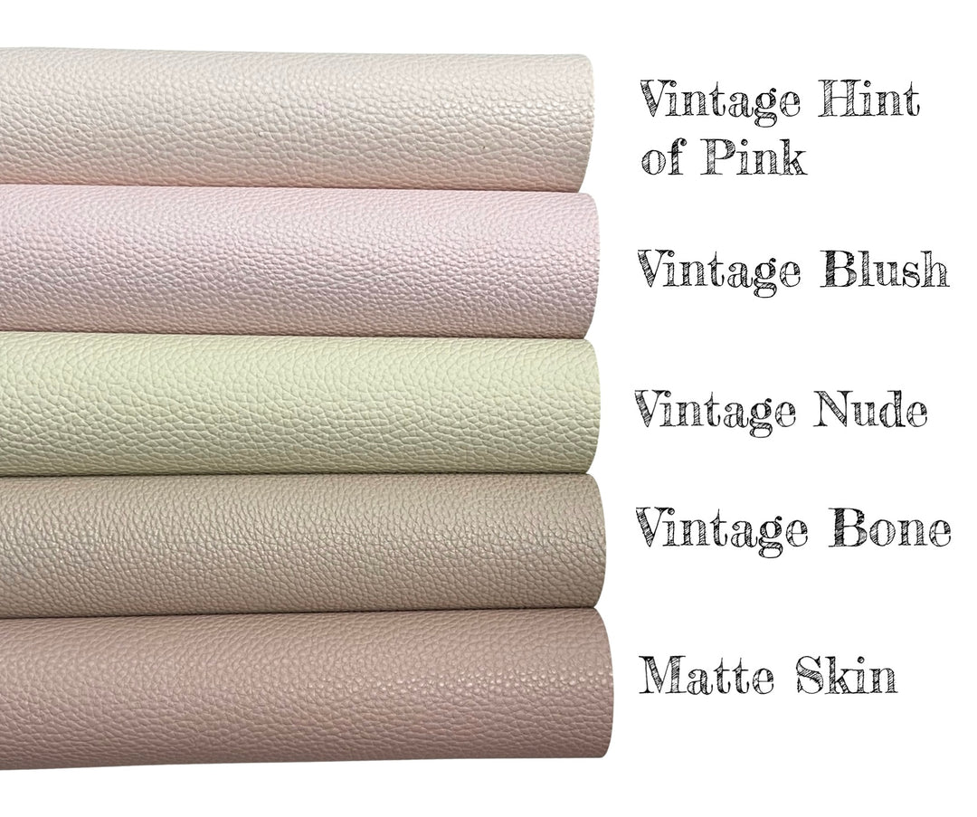 Vintage Hint of Pink Faux Leatherette