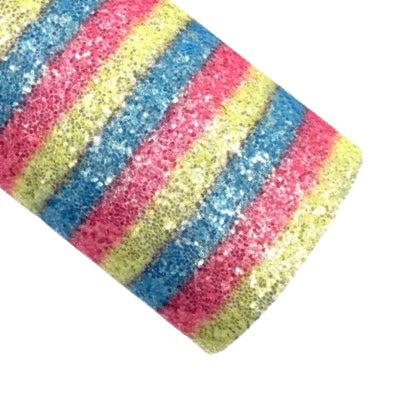 Candy Striped Glitter Leather