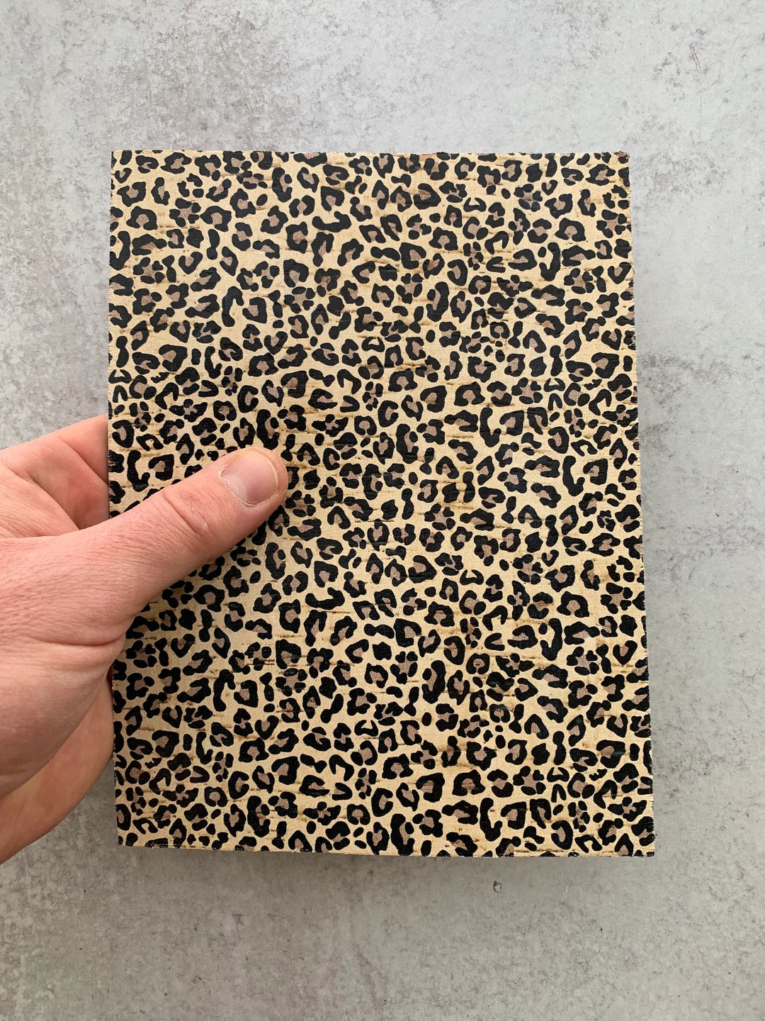 Leopard Print Genuine Leather Backed Cork Sheet for Earrings - Printed Genuine Leather