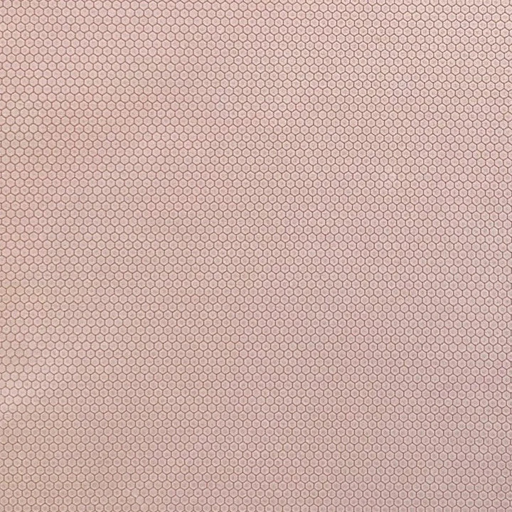 Rose Pink Honeycomb Embossed Genuine Leather