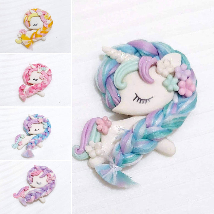 Magical Unicorn Bow Clay Embellishments - Choice of 5