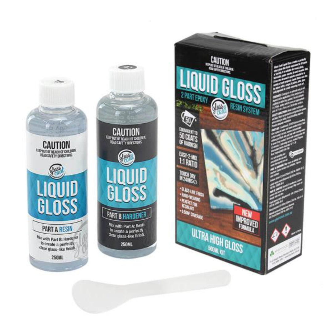 Kit 500 ml CRAFTSMART Liquid Gloss Kit de résine époxy en 2 parties 