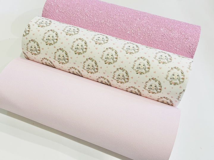 Rosey Baby Bunny Fabric Felt 3 Sheet Pink Combo
