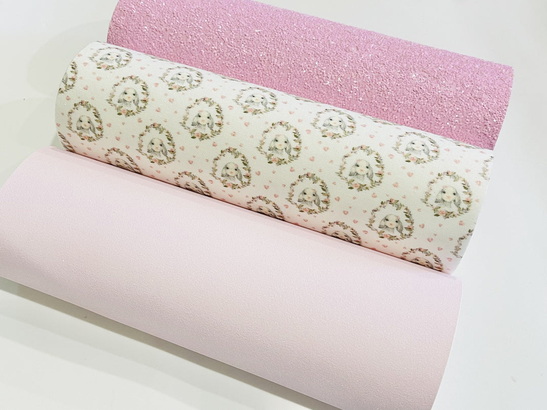 Rosey Baby Bunny Fabric Felt 3 Sheet Pink Combo
