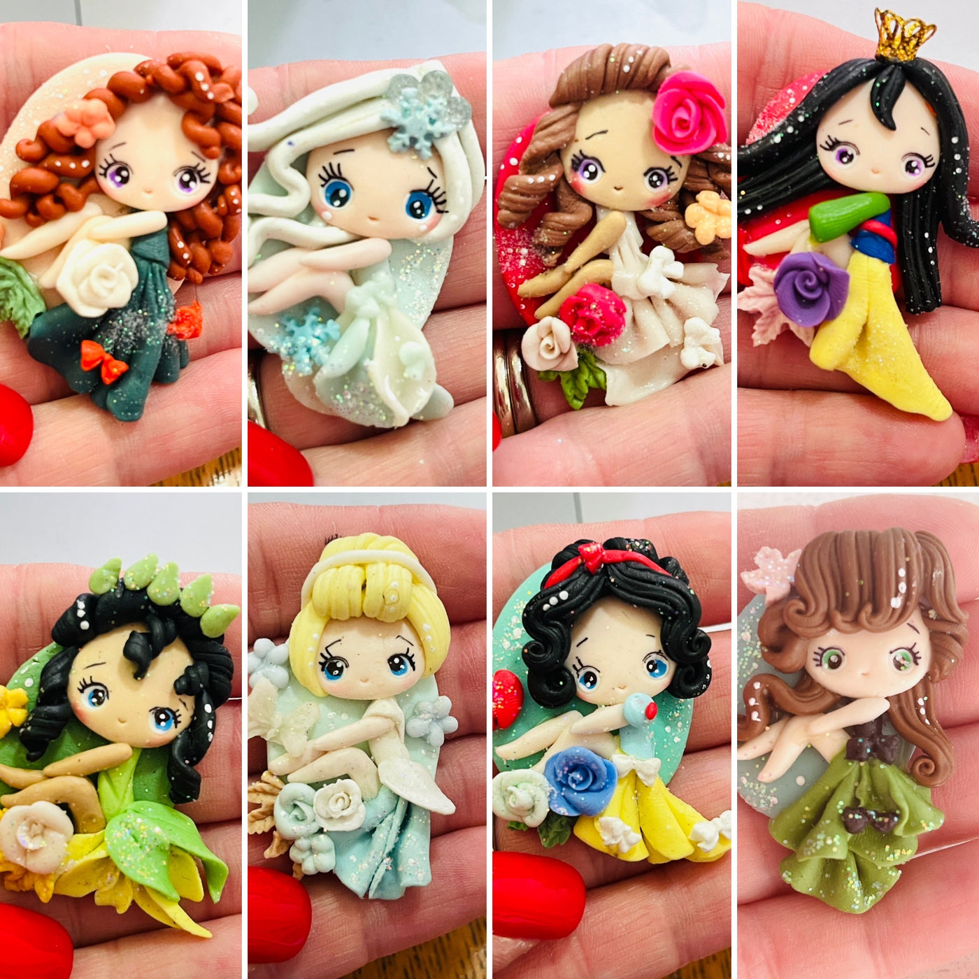 Princess Bow Clay Cameo Embellishments