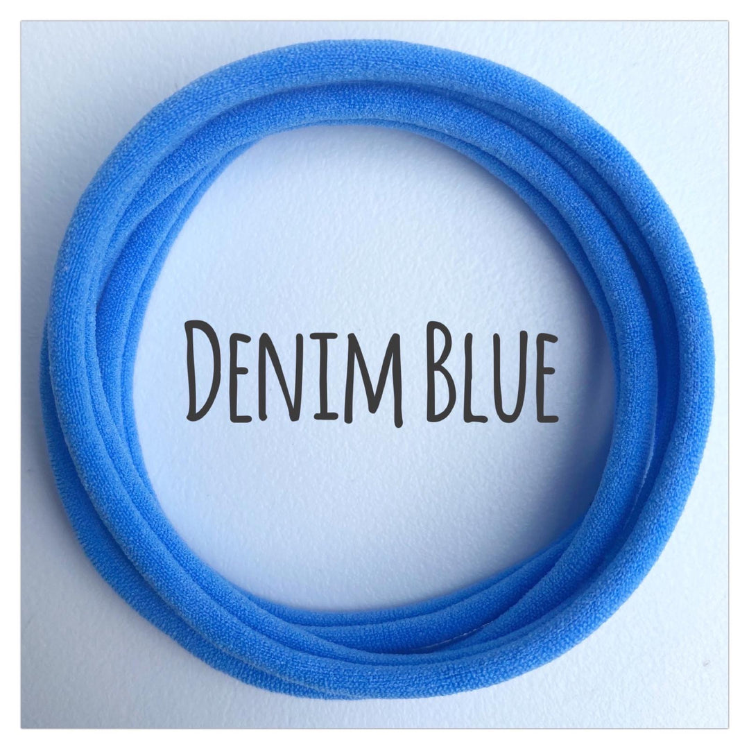 DENIM BLUE Dainties Super soft headbands from Nylon Headbands UK