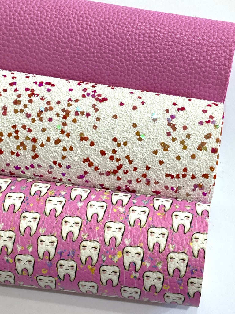Tooth Fairy Faux Leatherette Fabric Sheet