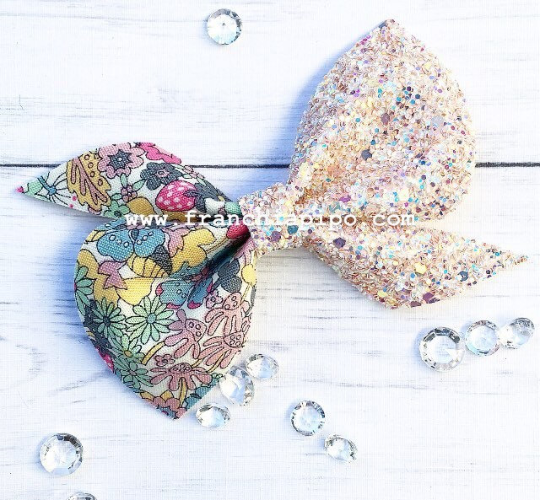 Blush Magic Glitter Fabric Chunky
