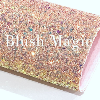 Blush Magic Glitter Fabric Chunky