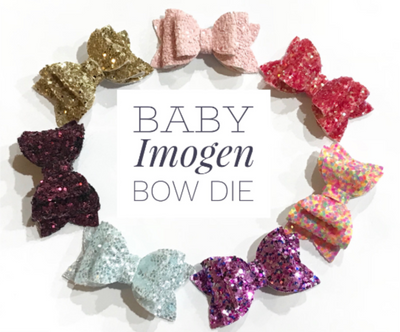 Baby Imogen Maxi Bow Die - 1.75" Hair bow Die Sizzix Big Shot Compatible - Planner Clip Bow Die - Baby Bow Die