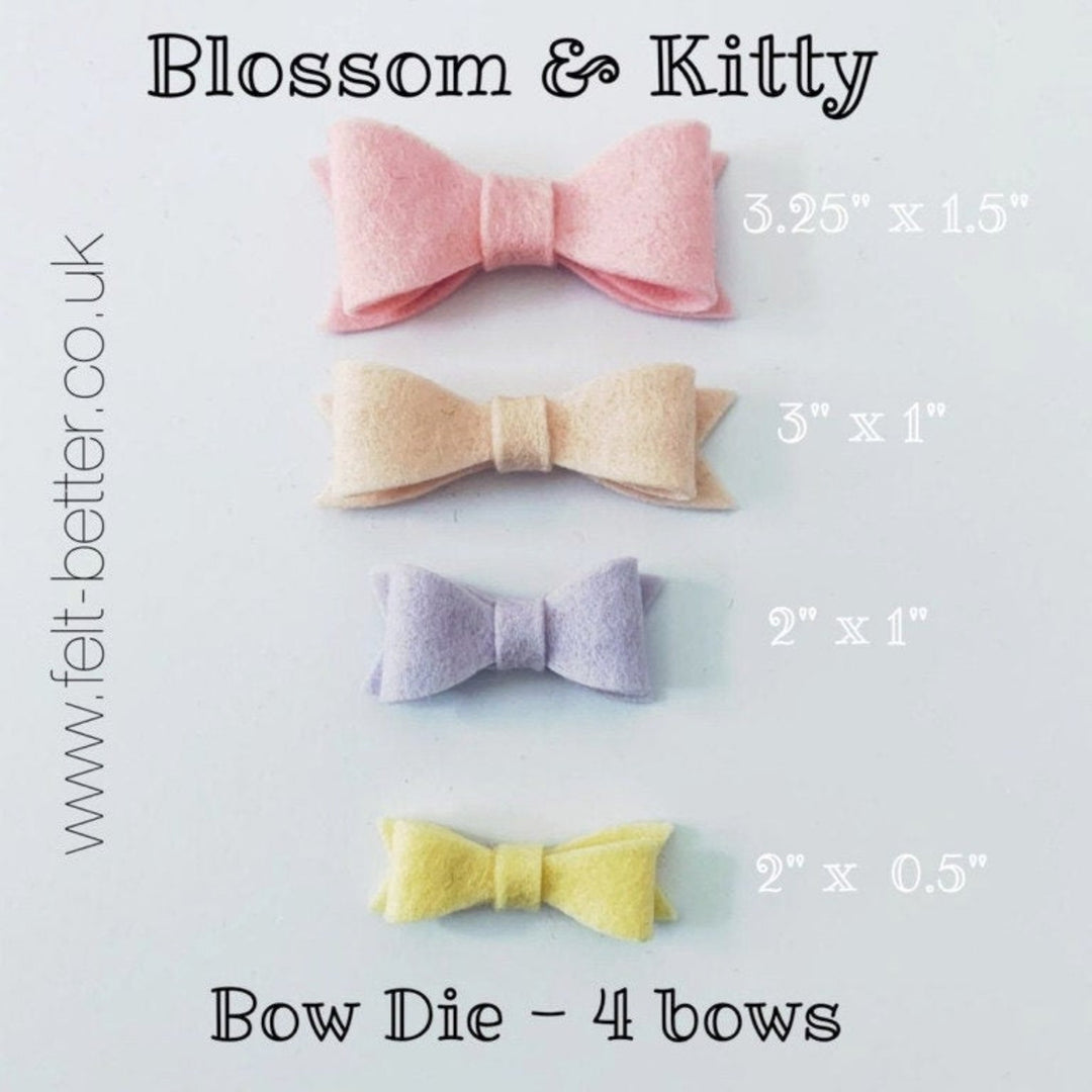 Felt Better Blossom and Kitty Quad Steel Rule Die from Felt Better UK