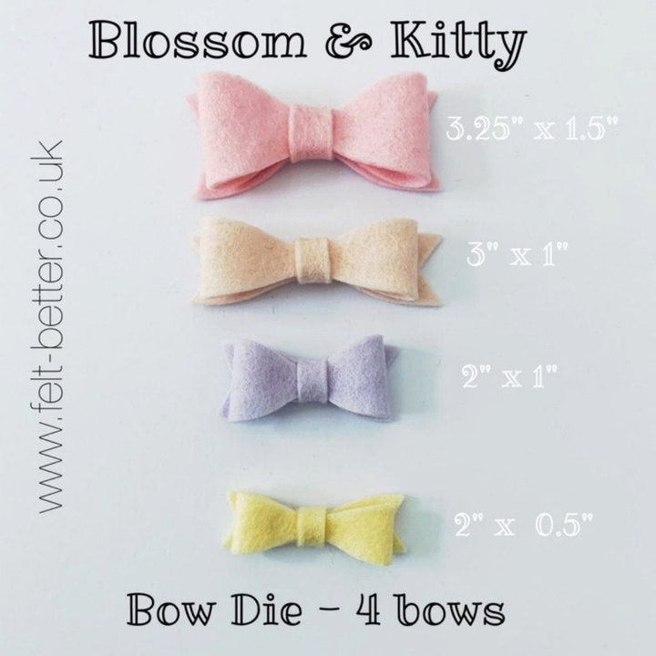 Felt Better Blossom and Kitty Quad Steel Rule Die from Felt Better UK