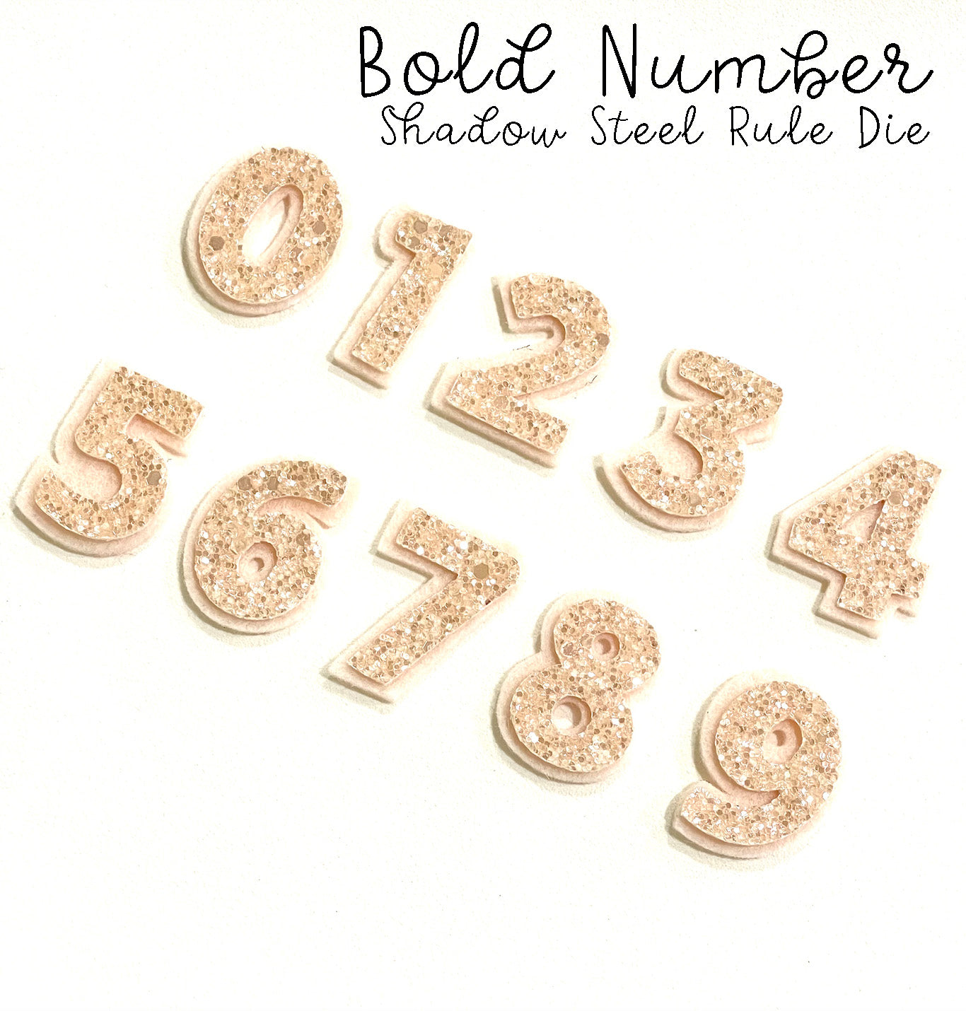10 Piece Bold Numbers Steel Rule Combo Die 3cm 1.18"