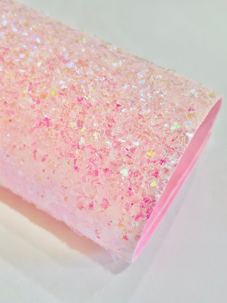 Pink Ice Style Glitter Fabric