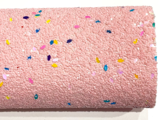 Pastel Pink Chunky Glitter Celebration Confetti Canvas