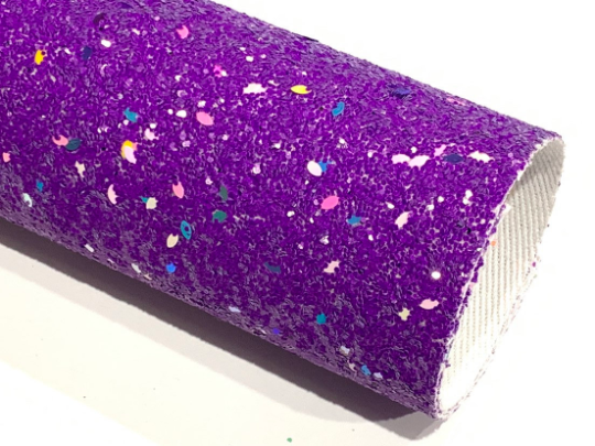 Purple Celebration Chunky Glitter Confetti Canvas