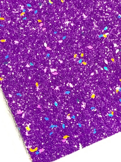 Purple Celebration Chunky Glitter Confetti Canvas