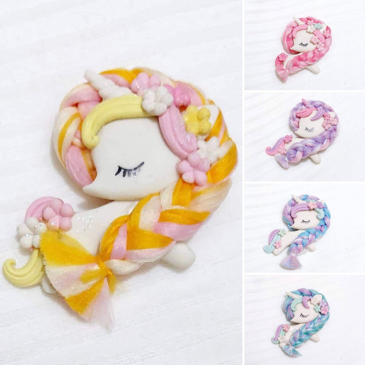 Magical Unicorn Bow Clay Embellishments - Choice of 5