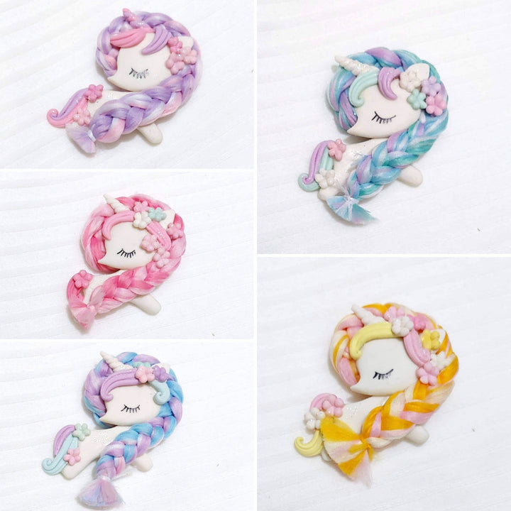 Magical Unicorn Bow Clay Embellishments - Choice of 5