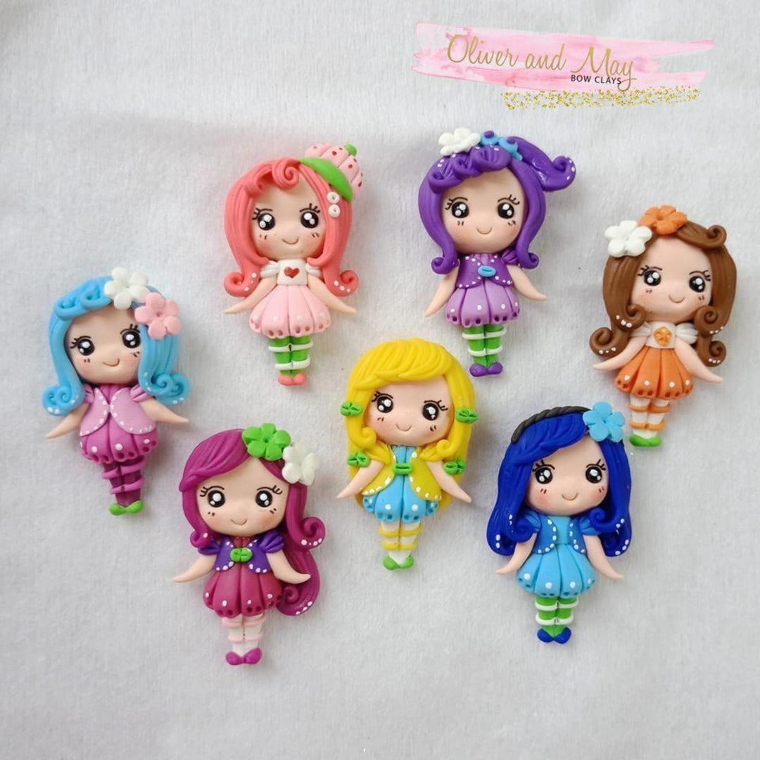 Strawberry Shortcake and Friends Bow Clay Embellishments