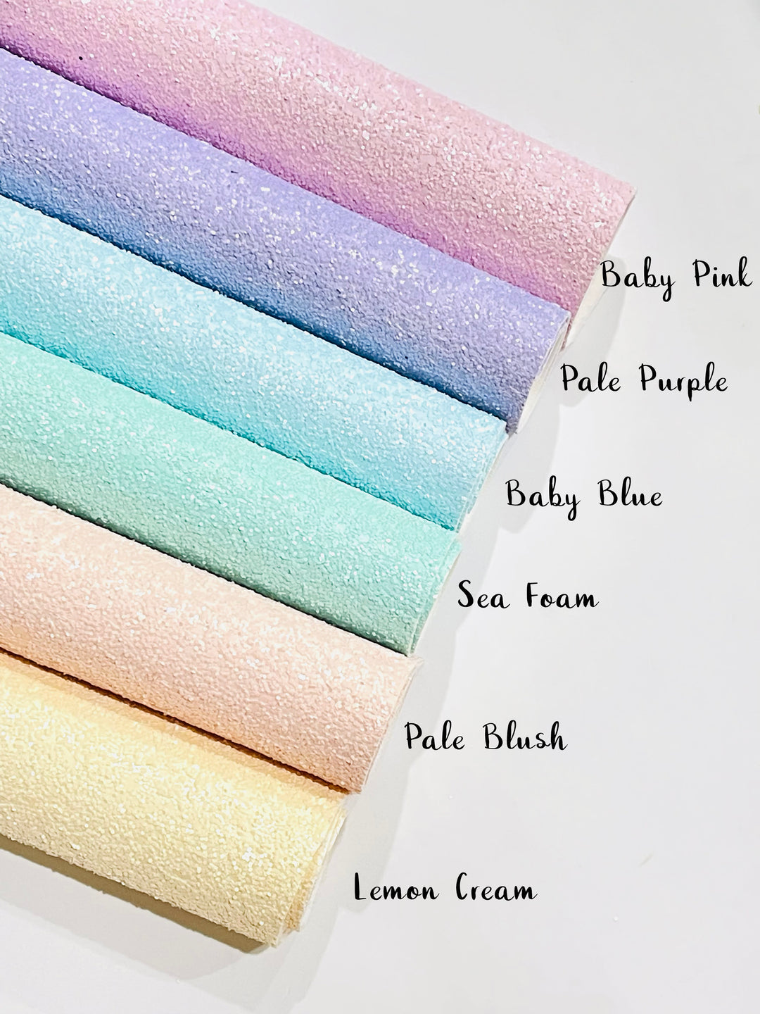 Pale Blush Chunky Glitter Fabric Sheets