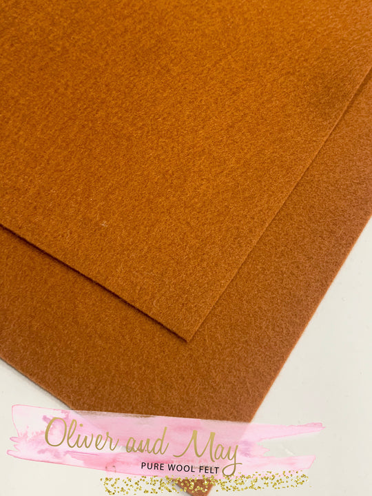 1mm Rust Merino Wool Felt A4 Sheet - No. 21 – Oliver and May