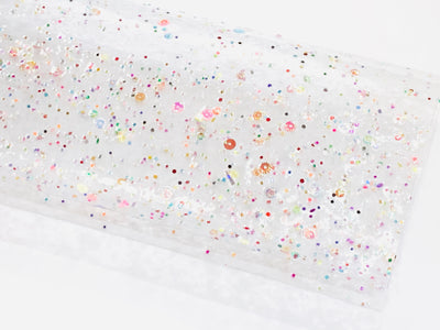 Clear Sprinkle Sequin PVC Sheet