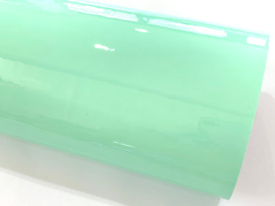 Mint Patent Leather A4 Sheet Glossy Smooth PU Leatherette - 0.75mm