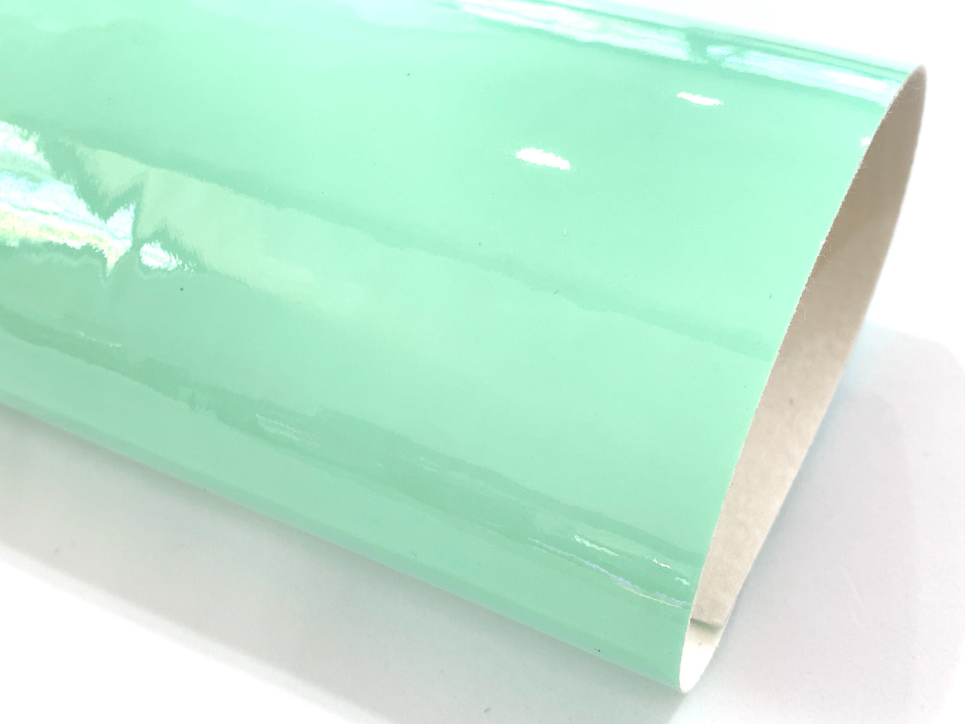 Mint Patent Leather A4 Sheet Glossy Smooth PU Leatherette - 0.75mm