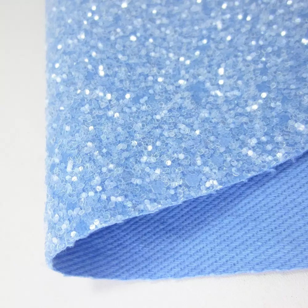 Blue Mint Sugar Chunky Glitter Leather