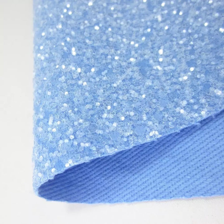 Blue Mint Sugar Chunky Glitter Leather