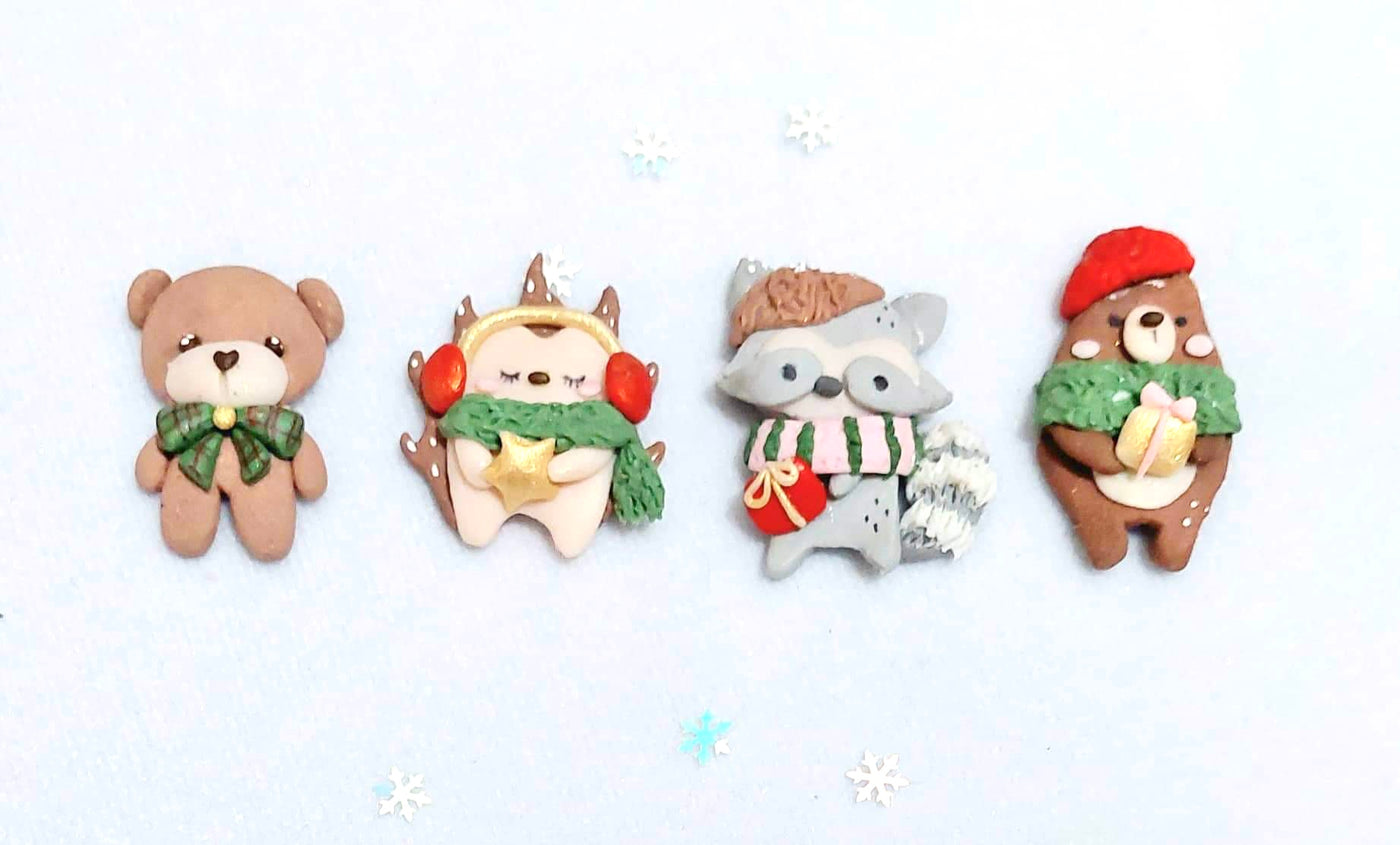 Christmas Animals Bow Clay from our Enchanted Maker