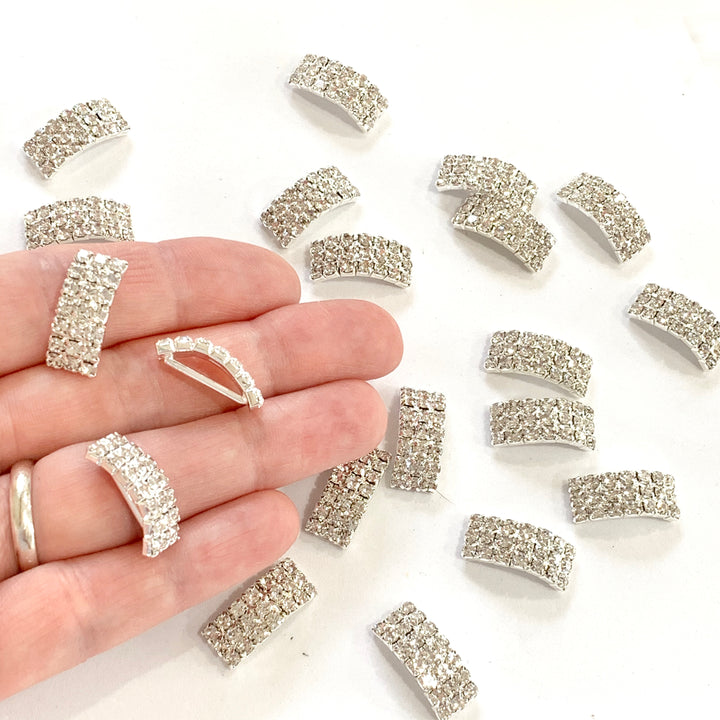 Rhinestone Arched Buckle Sliders - Lots of 5